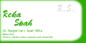 reka spah business card